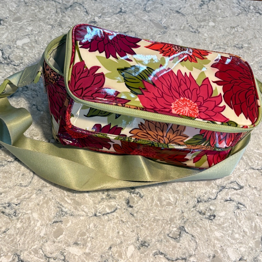 Vera Bradley Lunch Bag with Green Strap